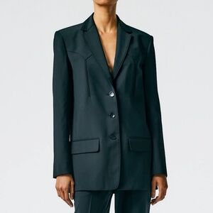 Tibi Tropical Wool Western Blazer
